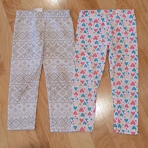 Carter's Girl's Glitter Sparkle Pants Casual Bottoms Size 2T New